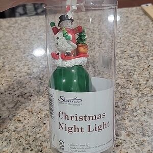 Christmas Night Light snowman on sleigh sealed packaging